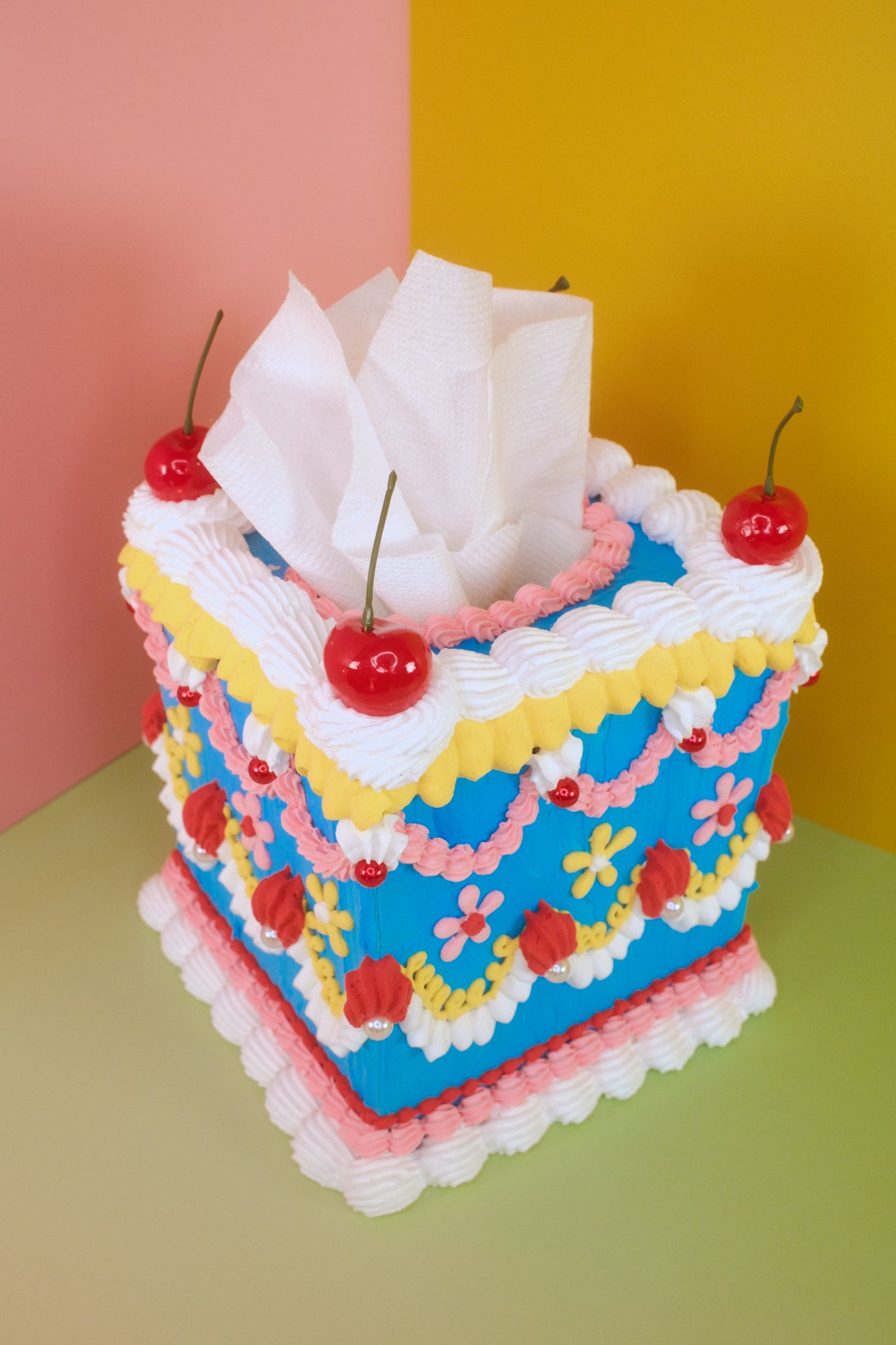 Colorful Cake Tissue Box Cover