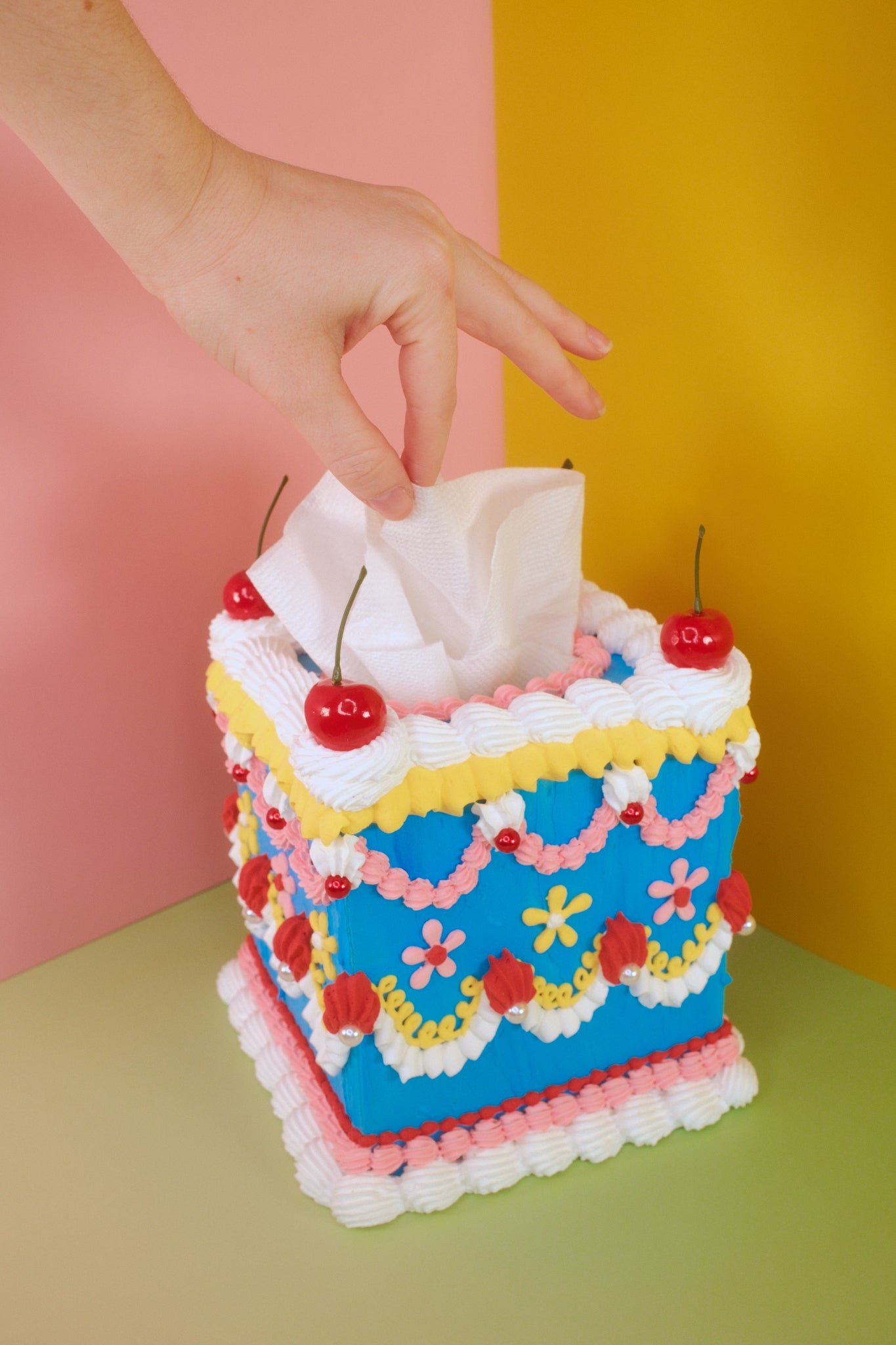 Colorful Cake Tissue Box Cover
