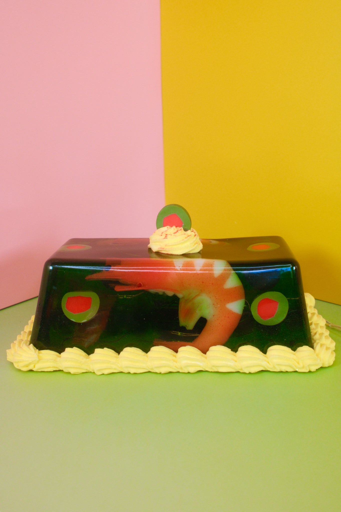 Rectangle Shrimp and Olive Light Up Jello