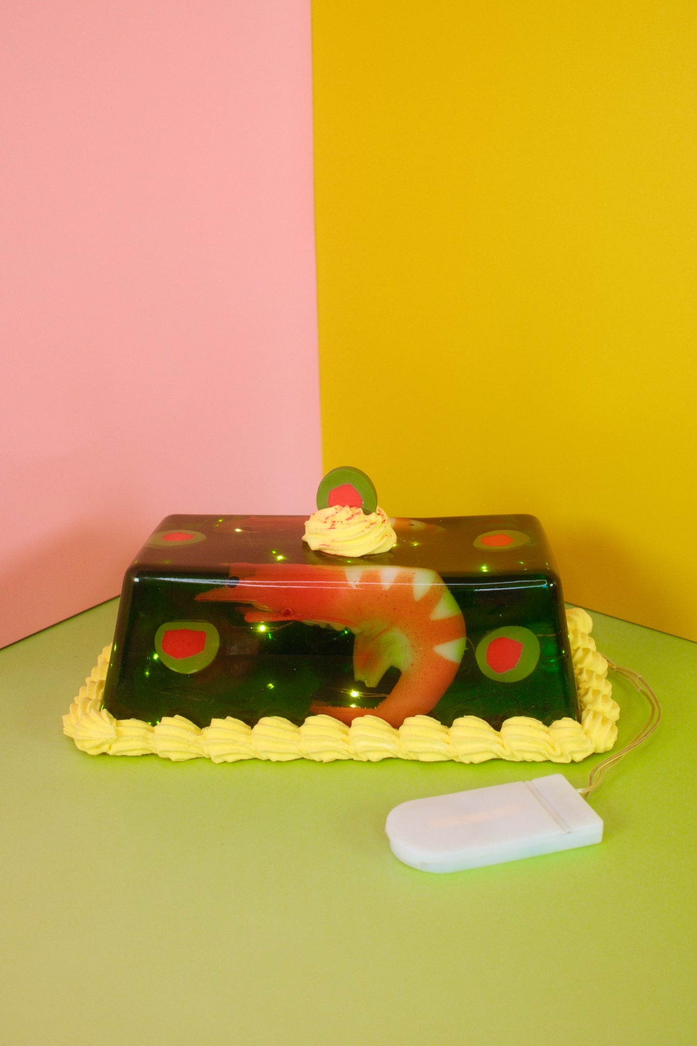 Rectangle Shrimp and Olive Light Up Jello