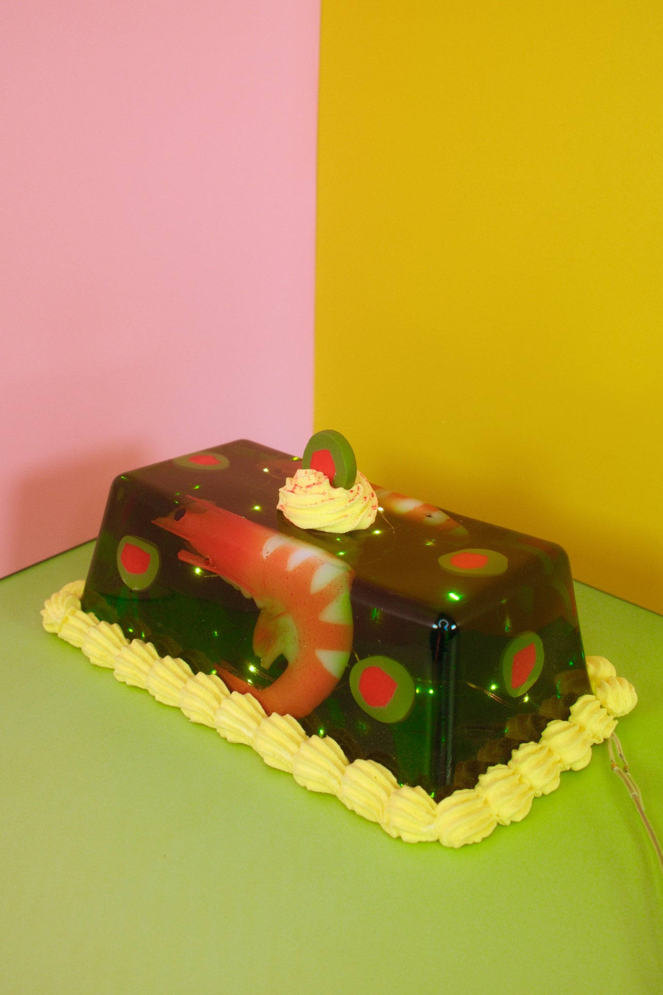 Rectangle Shrimp and Olive Light Up Jello