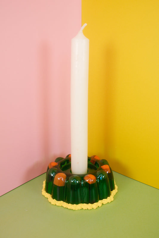 Peas and Carrots Jello Candlestick Holder