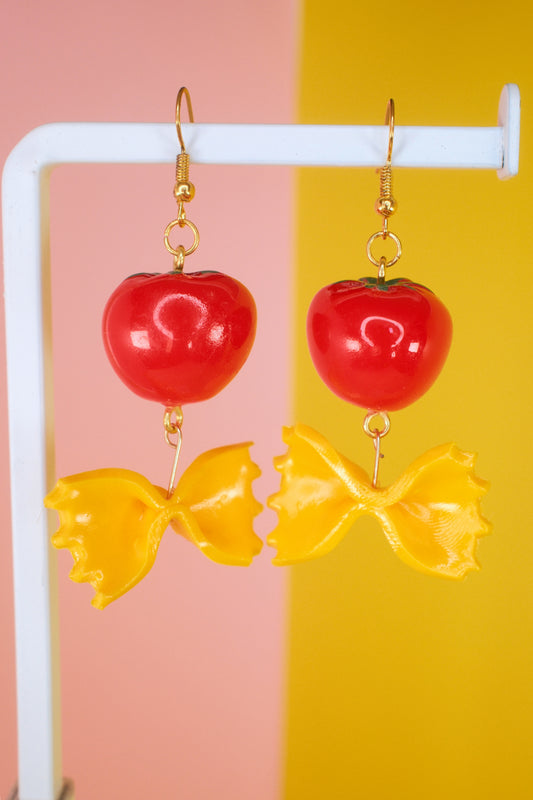 Tomato and Pasta Earrings
