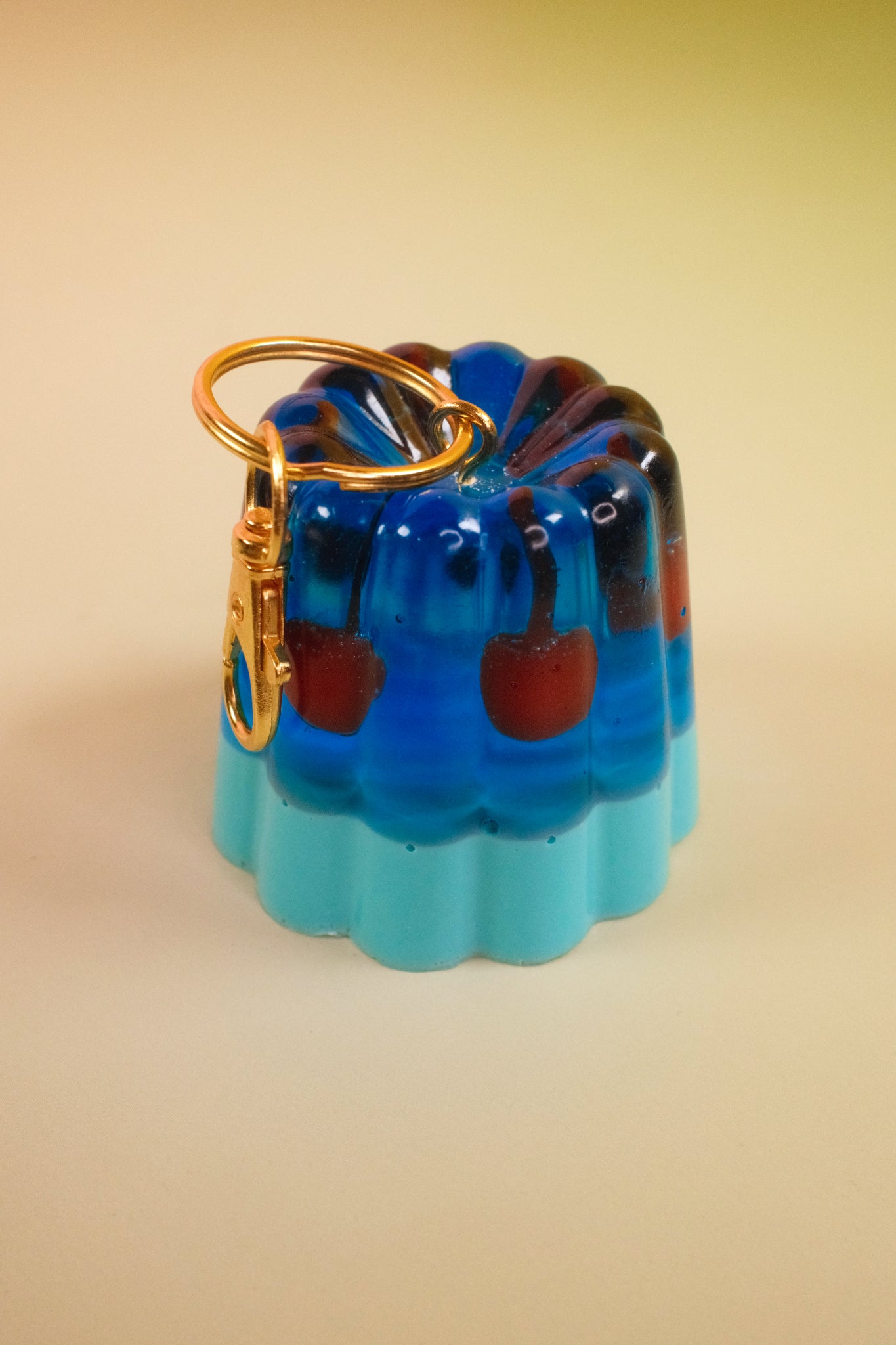 Blue Jello with Cherries Bag Charm