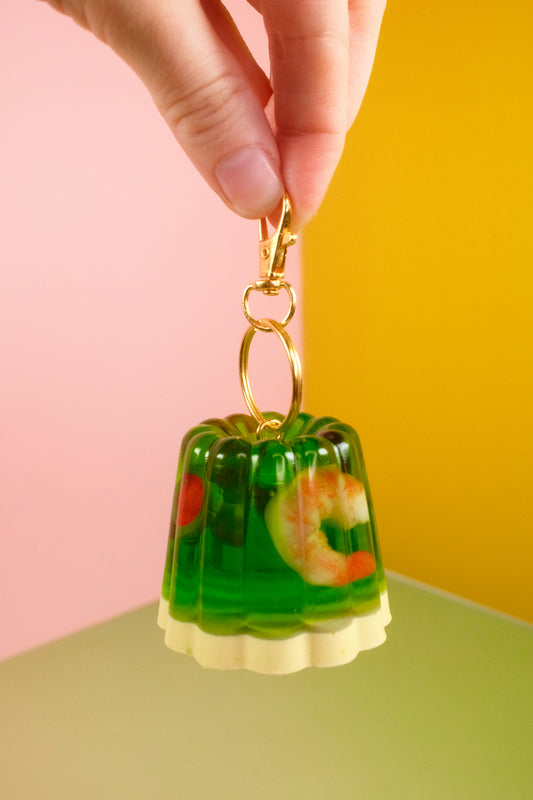Shrimp and Olive Jello Bag Charm