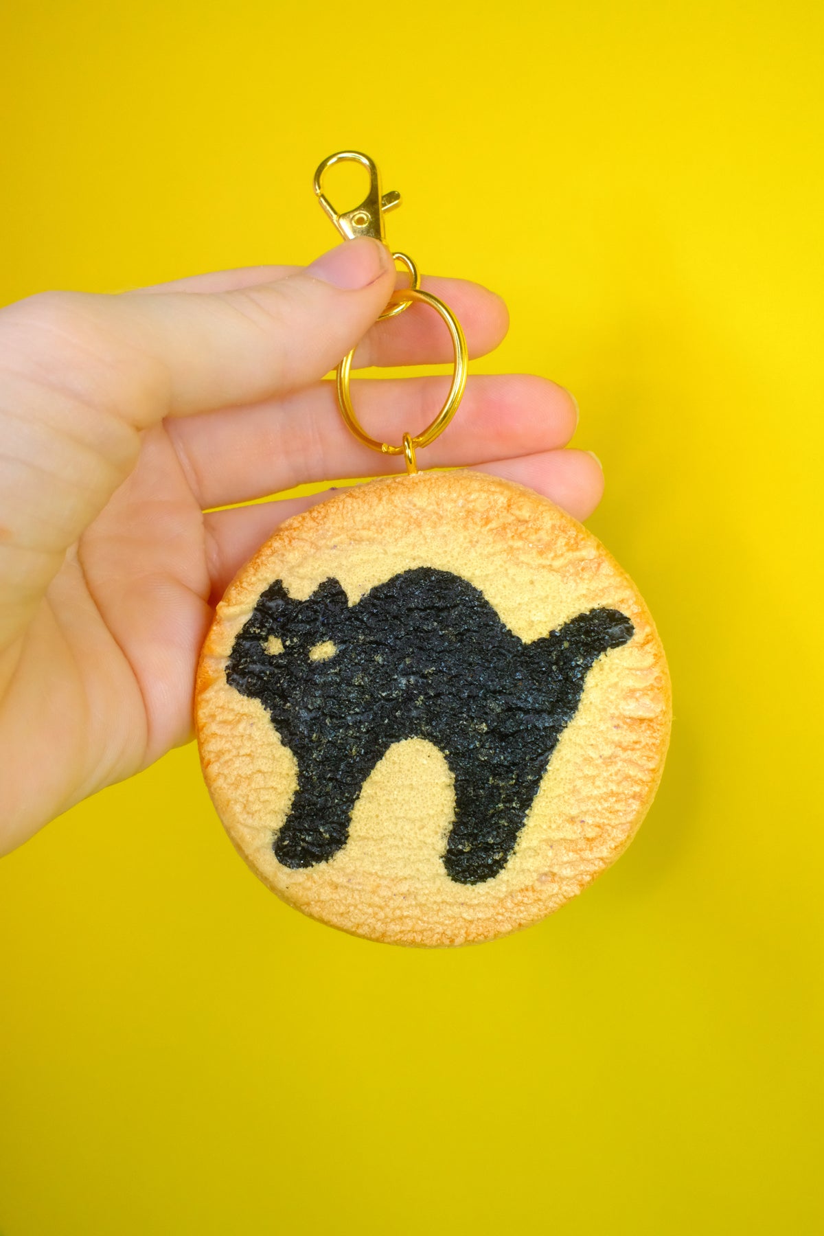 Black Cat Cookie Bag Charm