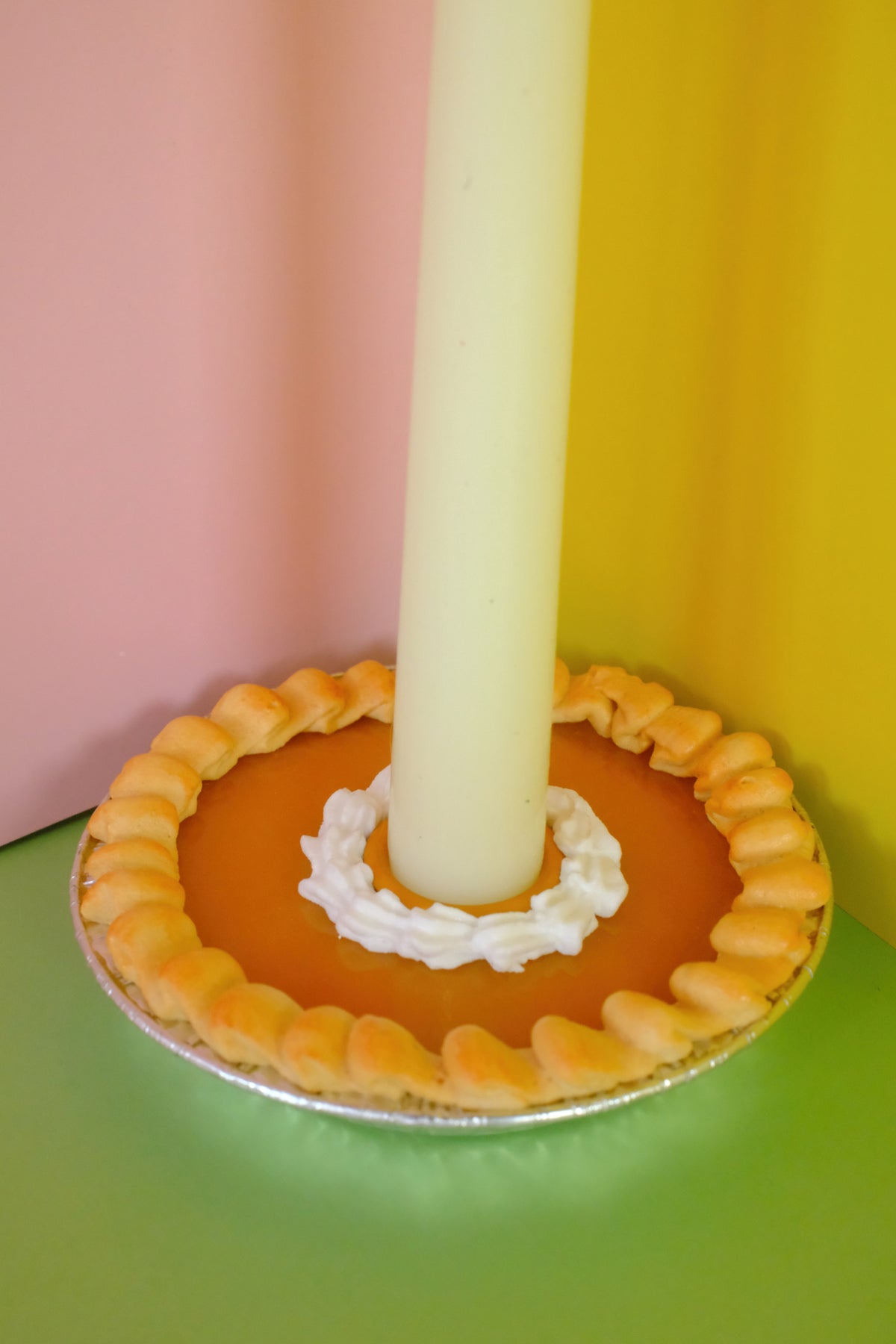 Pumpkin Pie Candlestick Holder
