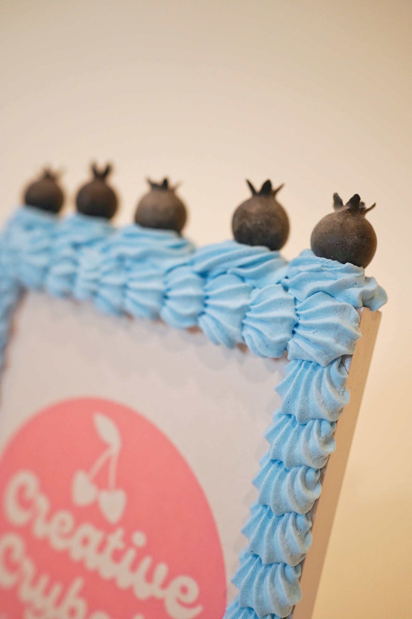 Blueberry Cake Picture Frame with Blue Frosting